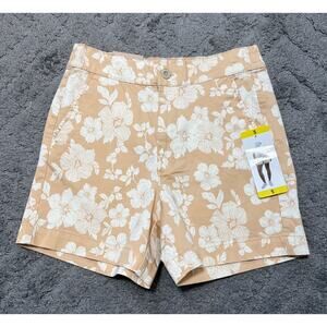 Jachs Girlfriend Women's Stretch Satin Chino Shorts Size Small NWT